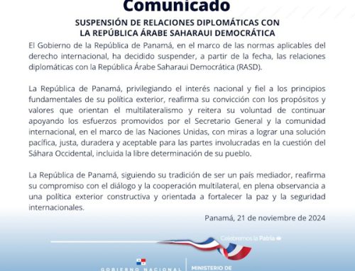 COMUNICADO DE SUSPENSIÓN DE RELACIONES DIPLOMÁTICAS CON LA REPÚBLICA ÁRABE SAHARAUI DEMOCRÁTICA