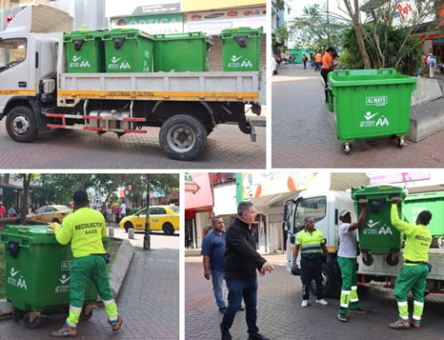 Instalan tanques de basura en La Peatonal