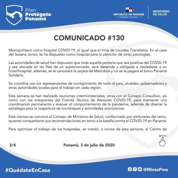 MINSA 130 COMUNICADO 2