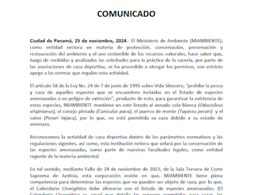 COMUNICADO: MiAMBIENTE