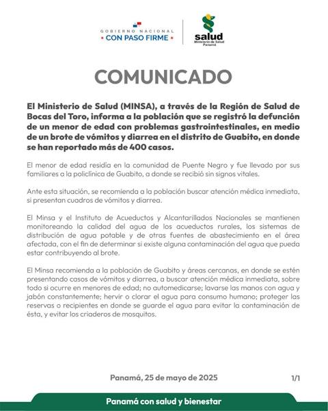 COMUNICADO MINSA DEFUNCIÓN 1