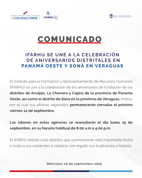 COMUNICADO del IFARHU