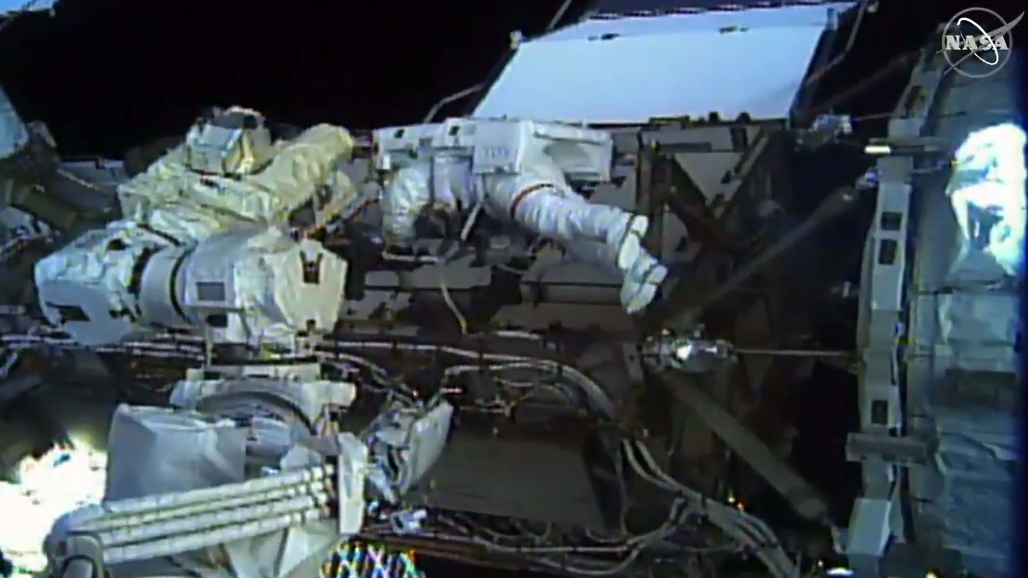 ISS spacewalk by NASA astronauts Christina Koch and Jessica Meir