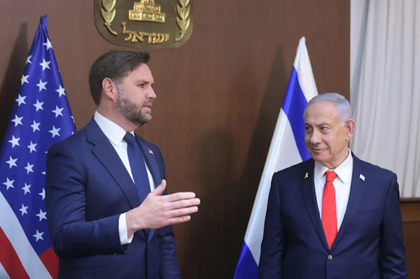 El vicepresidente de Estados Unidos, JD Vance, reiteró en Jerusalén, el compromiso de Estados Unidos con el desarme de Hamás y reconstruir Gaza, tras reunión con el primer ministro israelí, Benjamín Netanyahu.