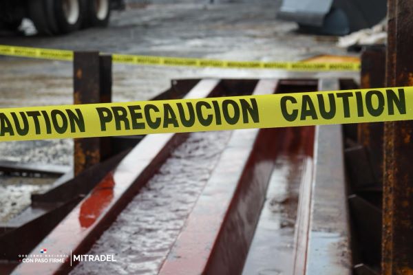 Mitradel verifica normas laborales en Accidente en Obra.