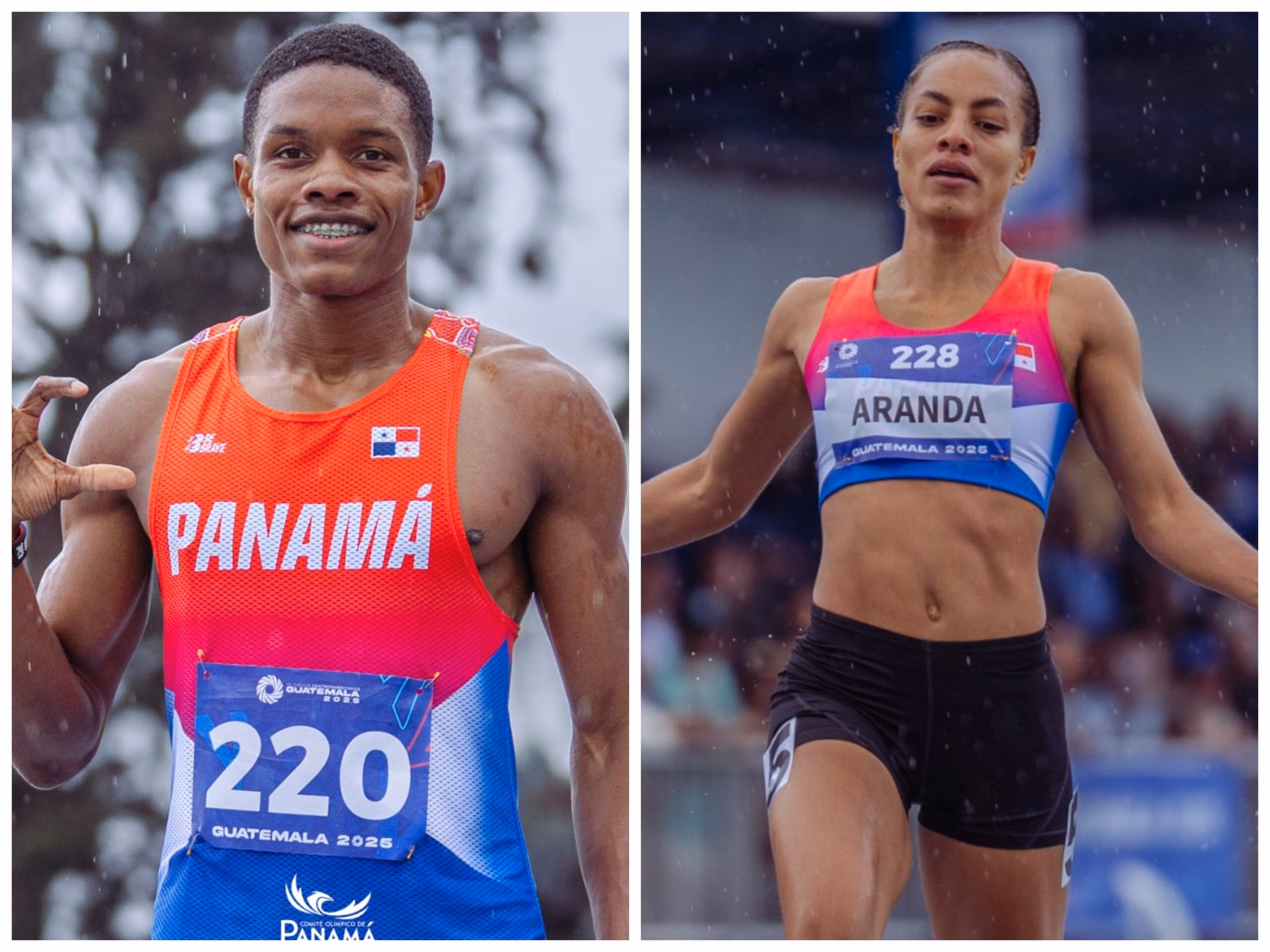 Panameños en acción en la pista de atletismo dejándolo todo para ganar medalla de oro en los Juegos Centroamericanos.