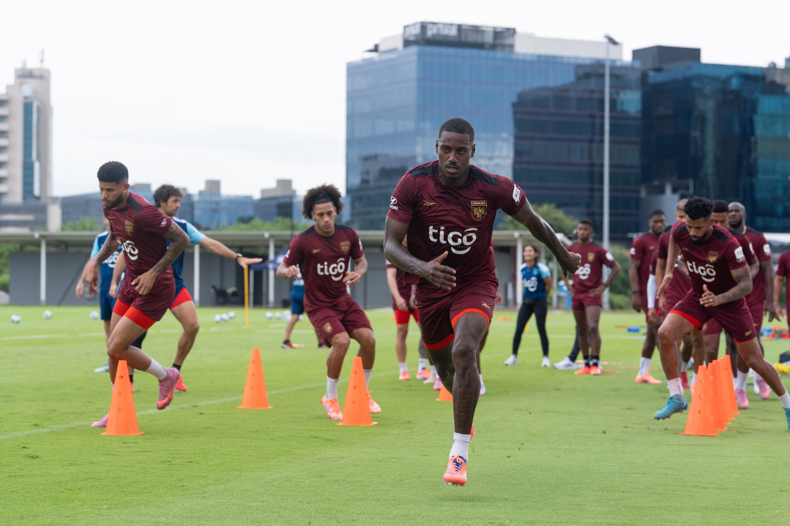 Selección de Panamá en su ultimo entreno previo al partido ante El Salvador.