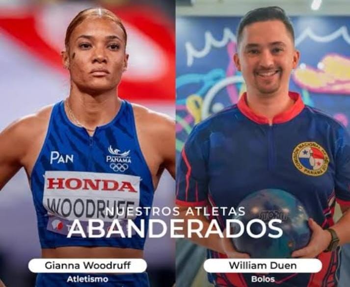 Ginna Woodruff y William Duen posando para la foto en sus respectivas disciplinas.