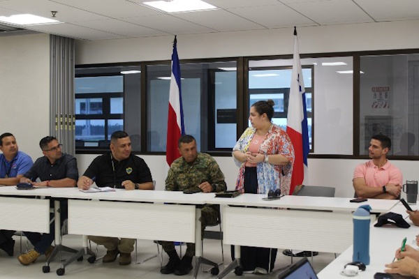 Aduanas sostuvo reunión binacional con las principales autoridades que operan en la línea fronteriza de ambos países, para tratar temas de seguridad, tras recientes hurtos de mercancías que se vienen dando en el área fronteriza en el lado de Costa Rica.