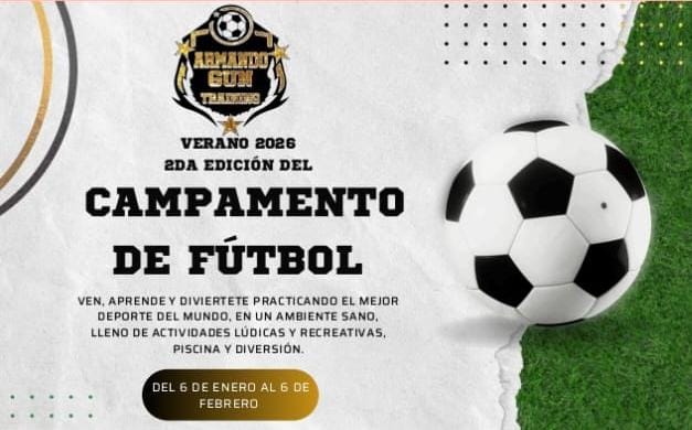 Datos de lo que será el Campamento de fútbol de verano Armando Gun Training 2026.