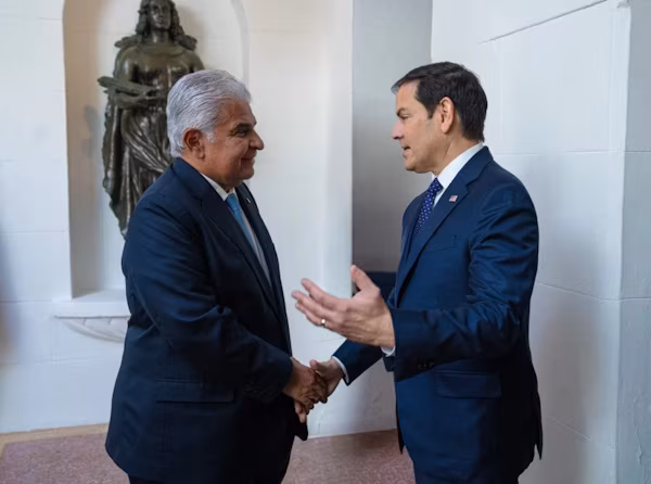 El presidente de la República de Panamá, José Raúl Mulino, sostuvo este miércoles, 21 de enero, un encuentro con el secretario de Estado de los Estados Unidos, Marco Rubio. Esta reunión se dio en el ámbito del Foro Económico Mundial en Davos, Suiza, previa a la intervención del presidente Donald Trump.