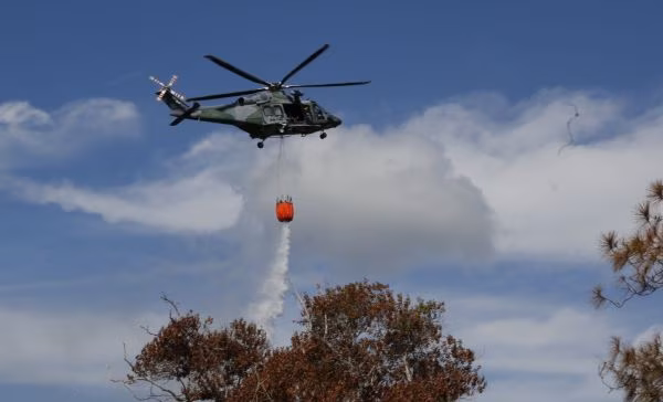 Helicópteros fueron utilizados en el simulacro de incendios en Chepo.