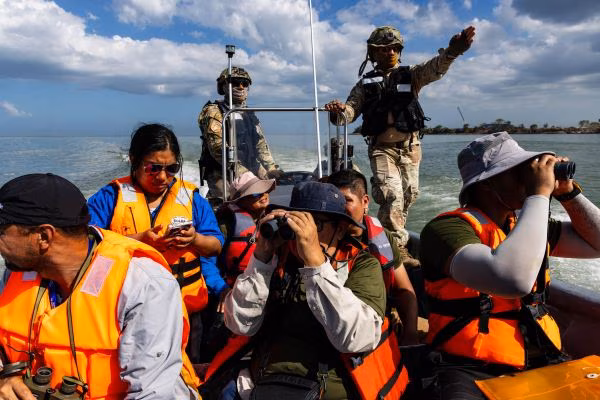 Monitorean cocodrilos en la Bahía.
