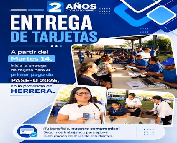 Las largas filas para cobrar el PASE-U comienzan a quedar atrás. Del 14 al 18 de julio, el Instituto para la Formación y Aprovechamiento de Recursos Humanos (IFARHU) habilitará el primer pago del programa para 17,830 estudiantes de la provincia de Herrera a través de la aplicación PUNCH by Caja de Ahorros y tarjetas física, permitiendo a los acudientes recibir el beneficio de manera digital, rápida y segura desde su teléfono celular. Durante la jornada, colaboradores del IFARHU y de Caja de Ahorros validarán la información de los estudiantes y sus acudientes para habilitar el beneficio en la aplicación. Para completar el proceso, el acudiente solo deberá presentar su cédula de identidad personal física y vigente.